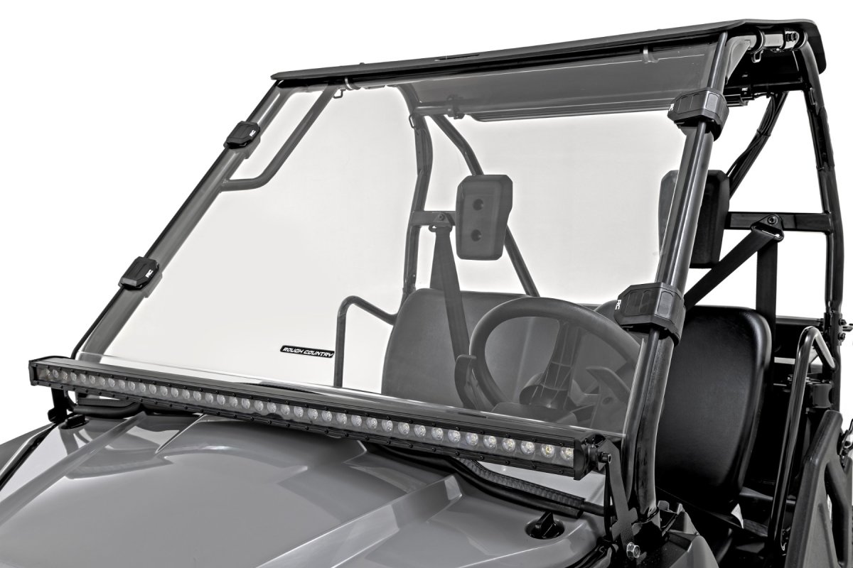 Honda Pioneer 520 Full Windshield - Rough Country - Scratch Resistant